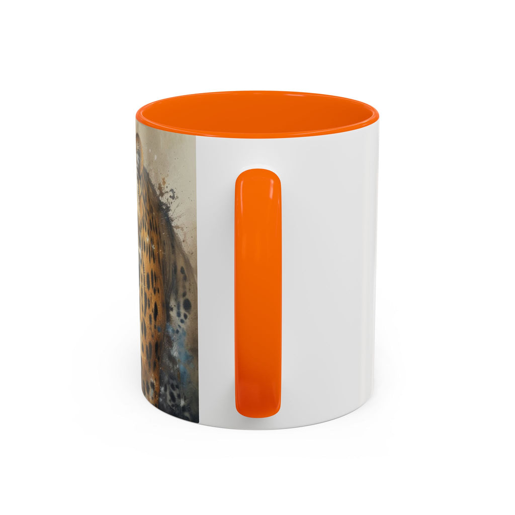 Cheetah Accent Coffee Mug — Wildlife Art Ceramic Tea Cup (11/15oz)