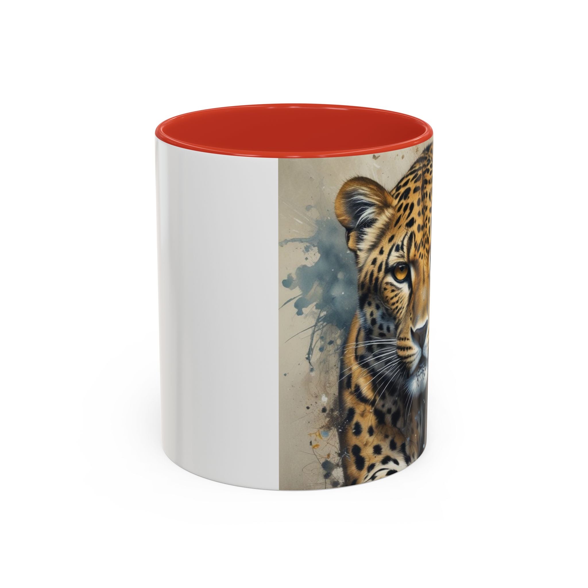 Cheetah Accent Coffee Mug — Wildlife Art Ceramic Tea Cup (11/15oz)