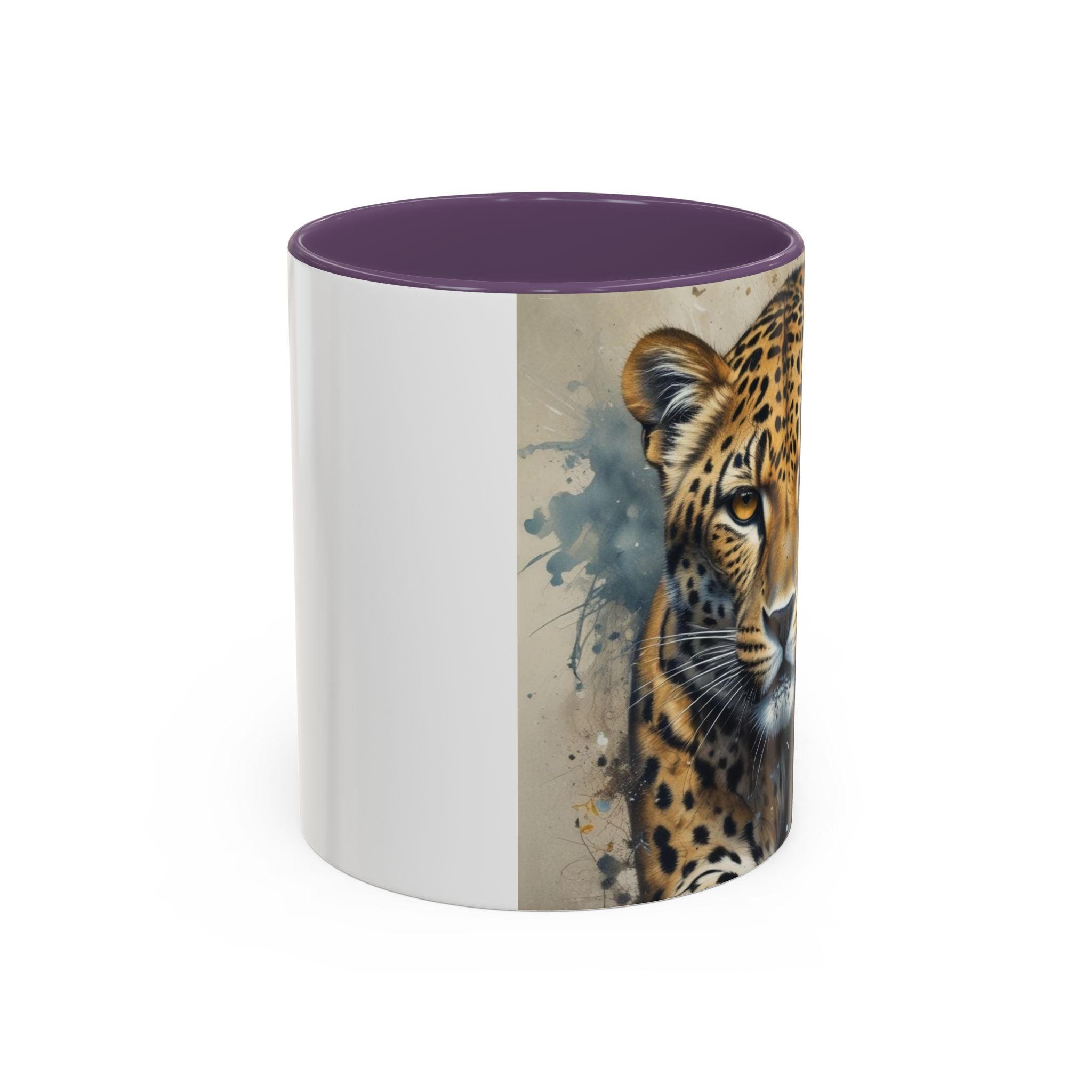 Cheetah Accent Coffee Mug — Wildlife Art Ceramic Tea Cup (11/15oz)