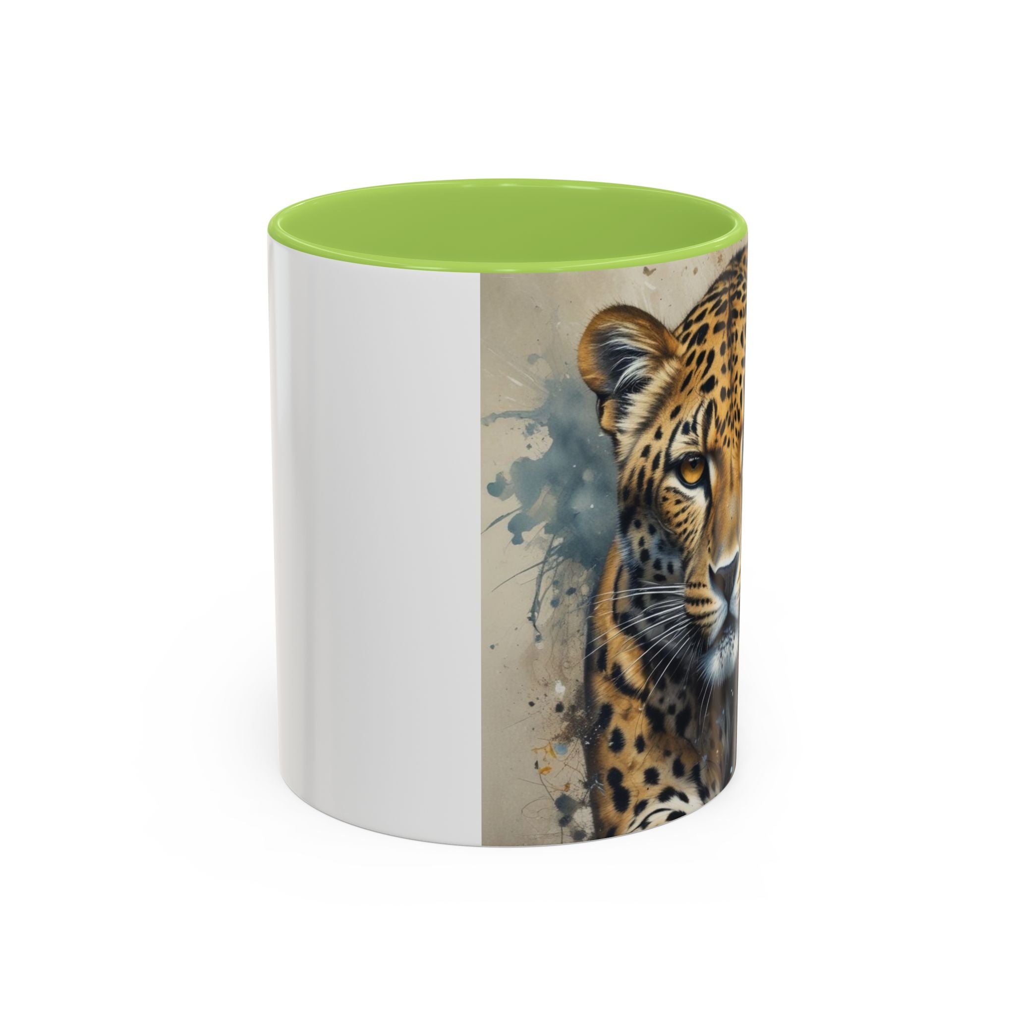 Cheetah Accent Coffee Mug — Wildlife Art Ceramic Tea Cup (11/15oz)