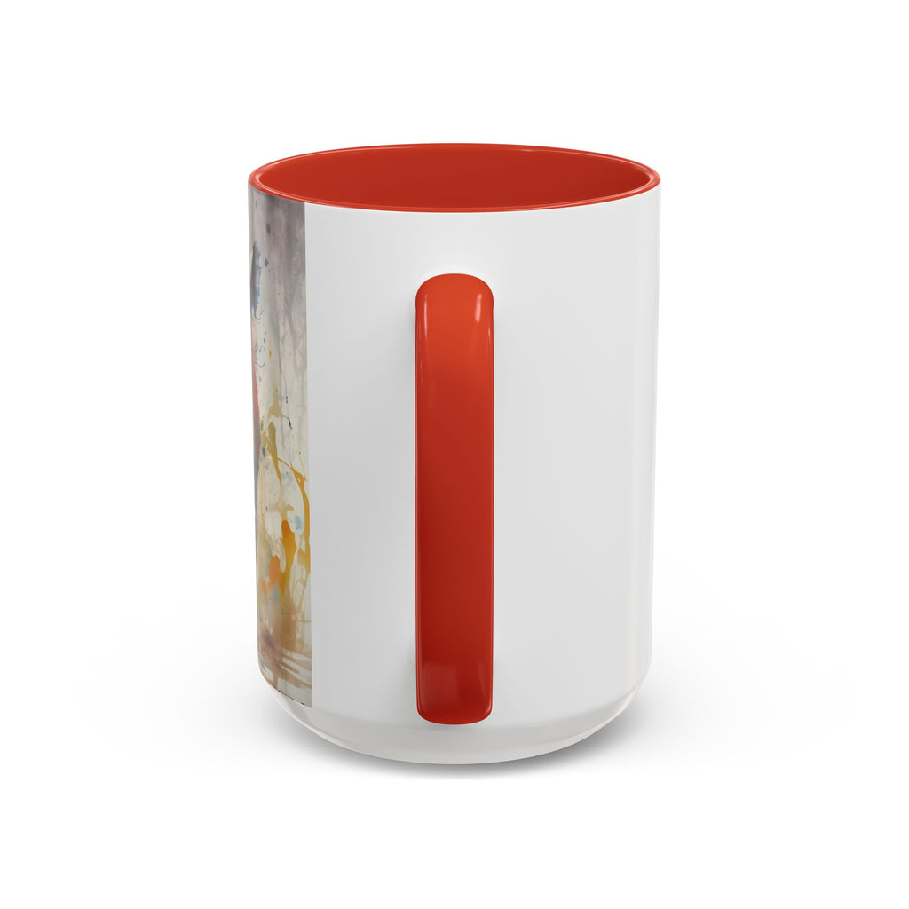Rhino Watercolor Accent Coffee Mug — Colorful Wildlife Art 11/15oz