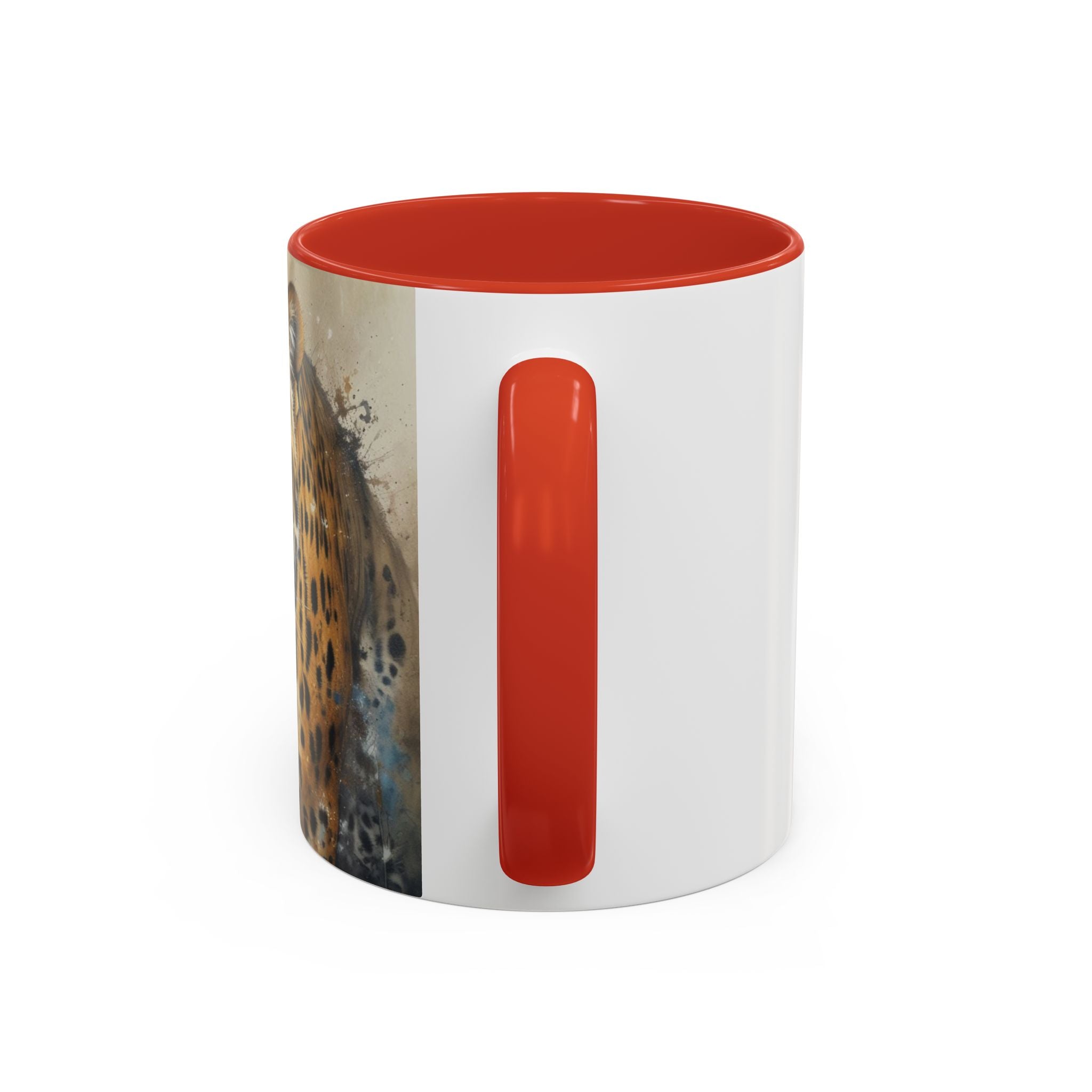 Cheetah Accent Coffee Mug — Wildlife Art Ceramic Tea Cup (11/15oz)