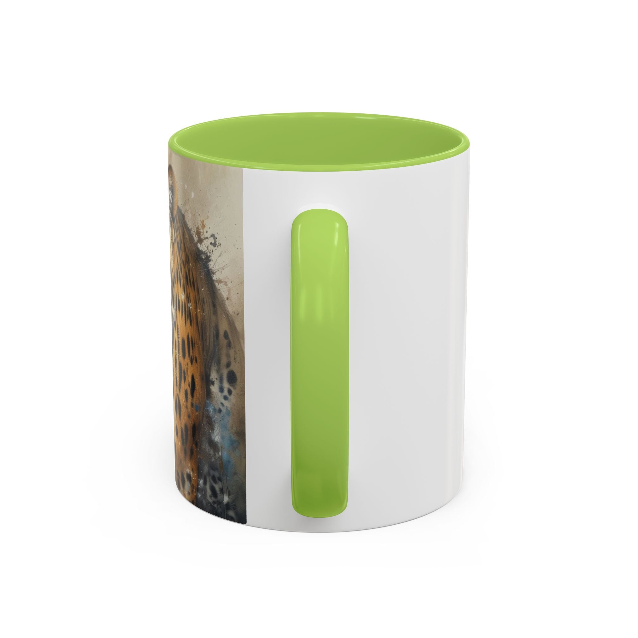 Cheetah Accent Coffee Mug — Wildlife Art Ceramic Tea Cup (11/15oz)