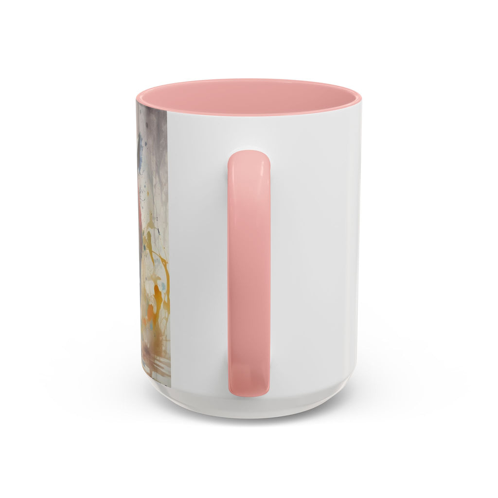 Rhino Watercolor Accent Coffee Mug — Colorful Wildlife Art 11/15oz