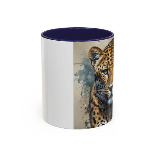 Cheetah Accent Coffee Mug — Wildlife Art Ceramic Tea Cup (11/15oz)