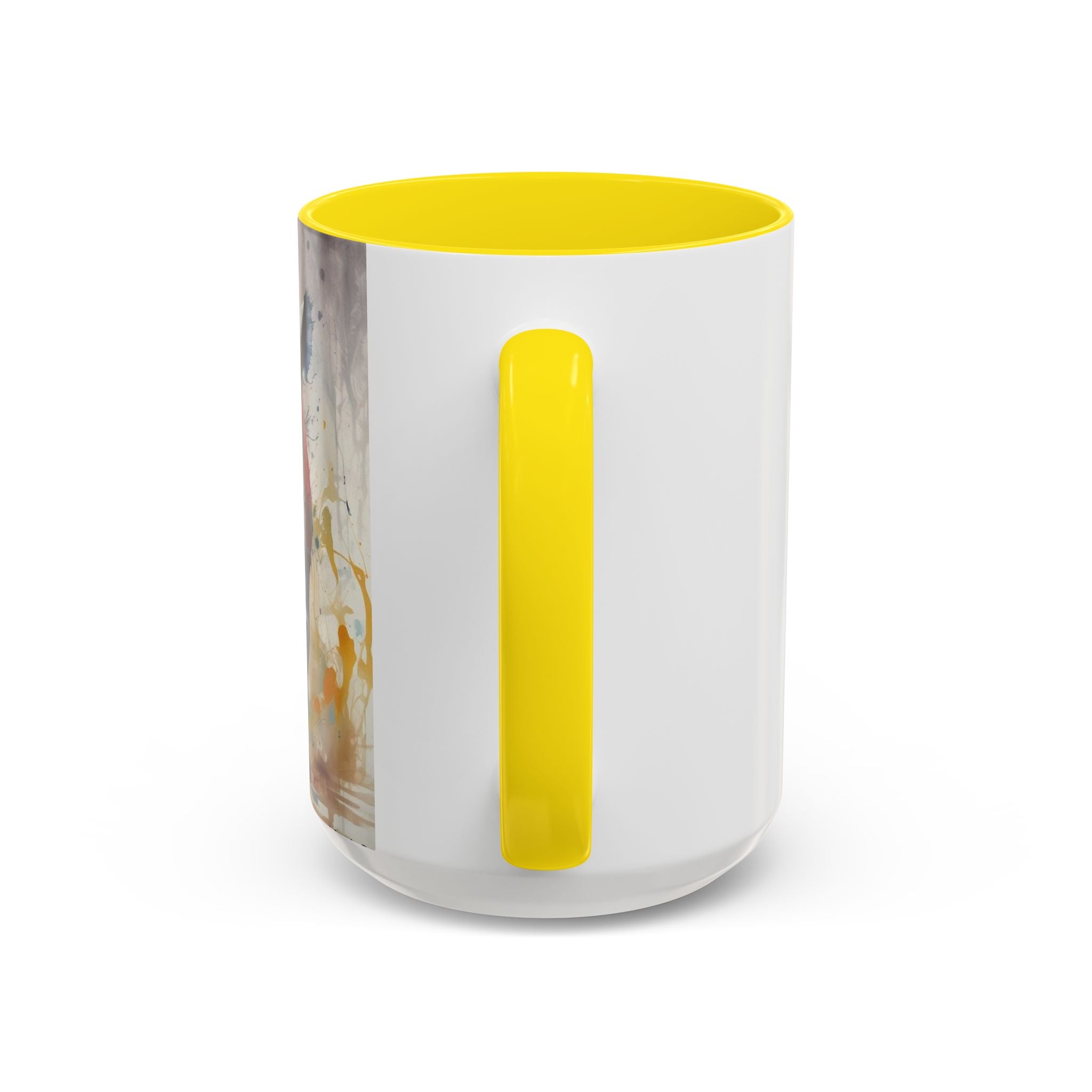 Rhino Watercolor Accent Coffee Mug — Colorful Wildlife Art 11/15oz