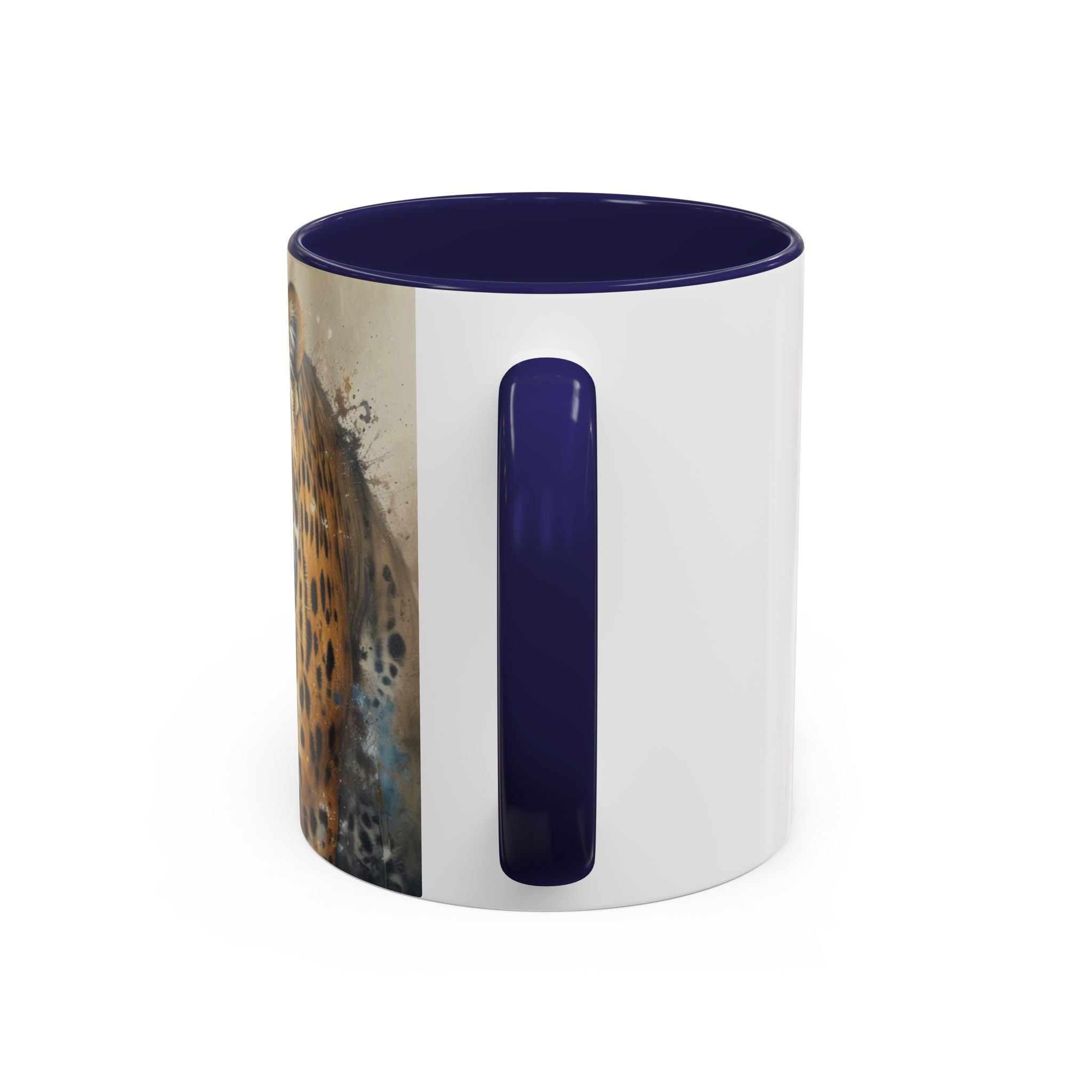 Cheetah Accent Coffee Mug — Wildlife Art Ceramic Tea Cup (11/15oz)