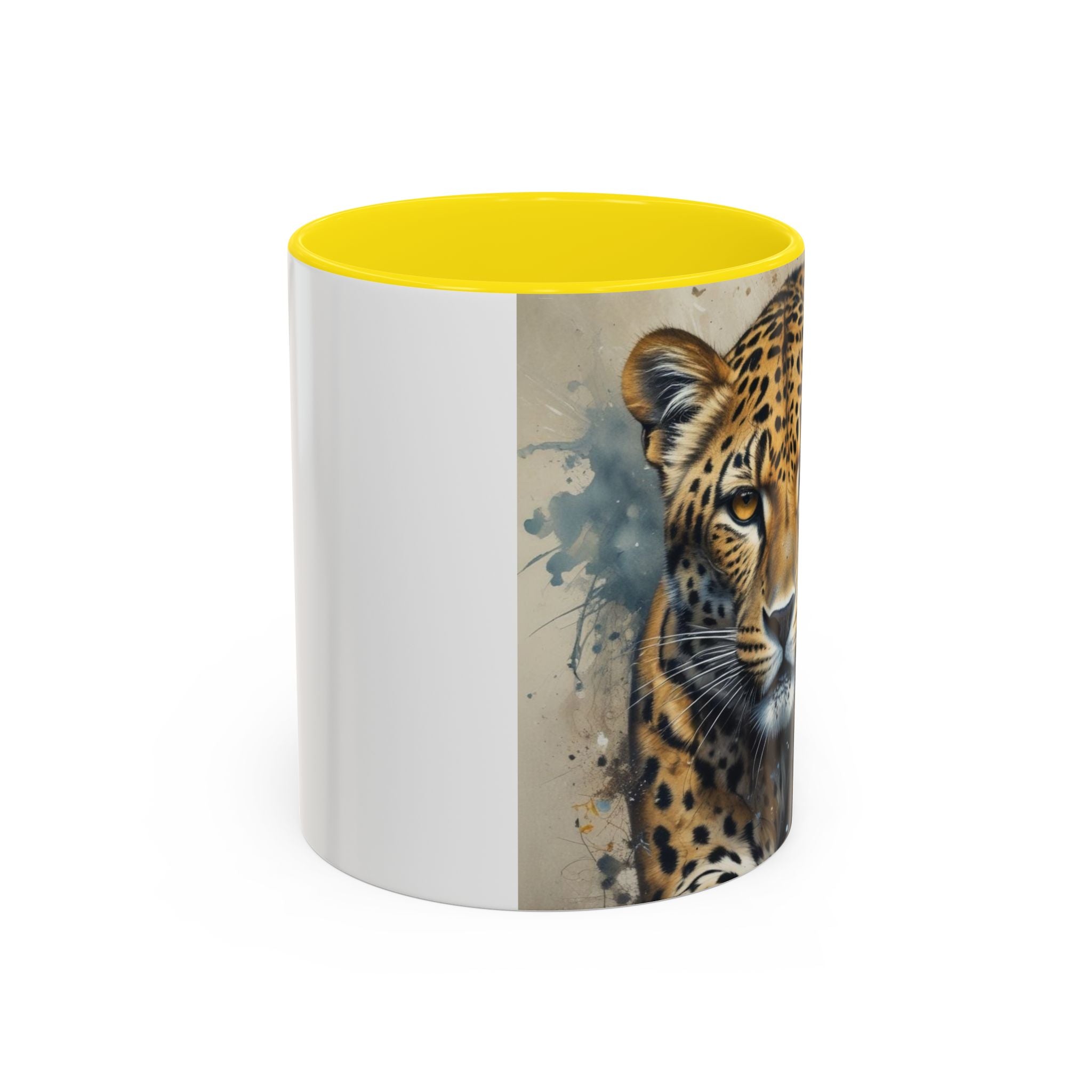 Cheetah Accent Coffee Mug — Wildlife Art Ceramic Tea Cup (11/15oz)