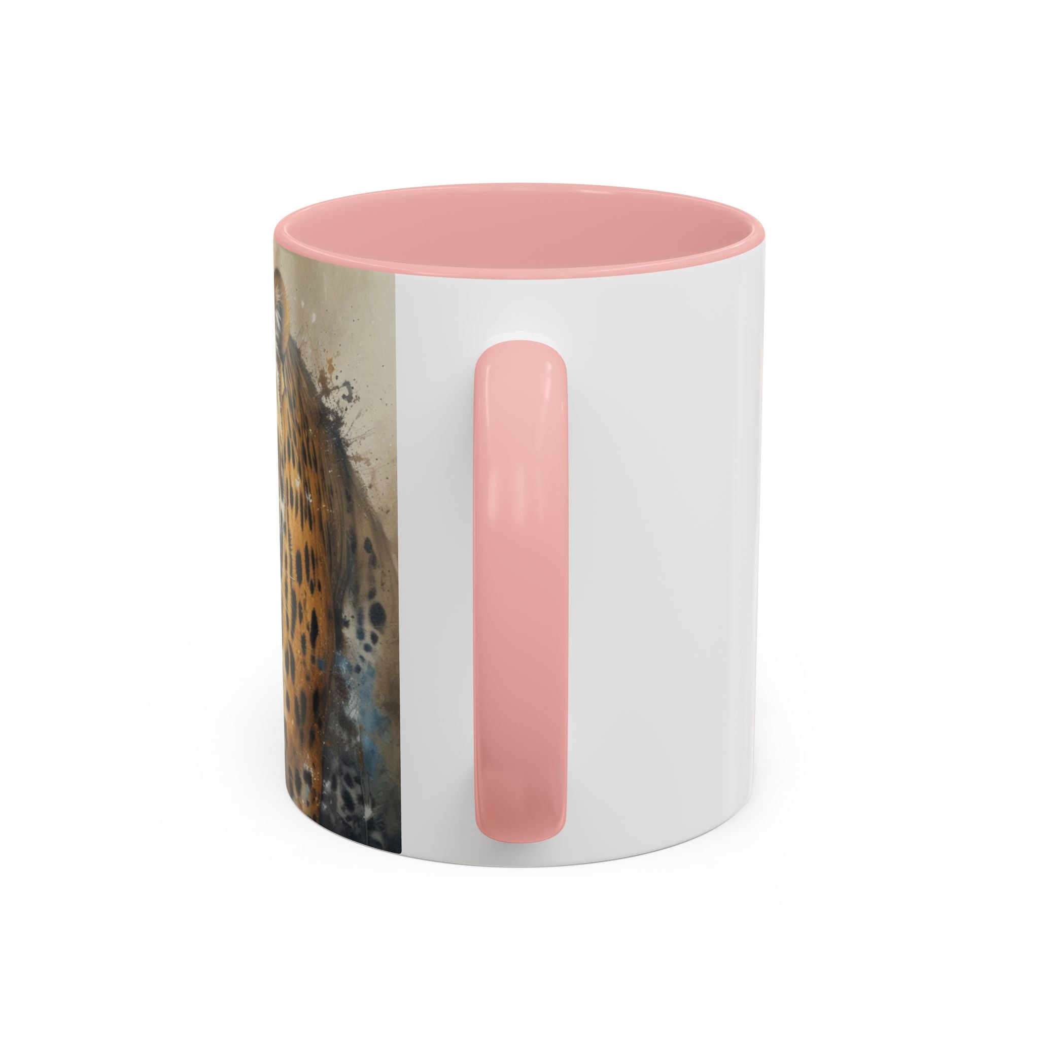 Cheetah Accent Coffee Mug — Wildlife Art Ceramic Tea Cup (11/15oz)