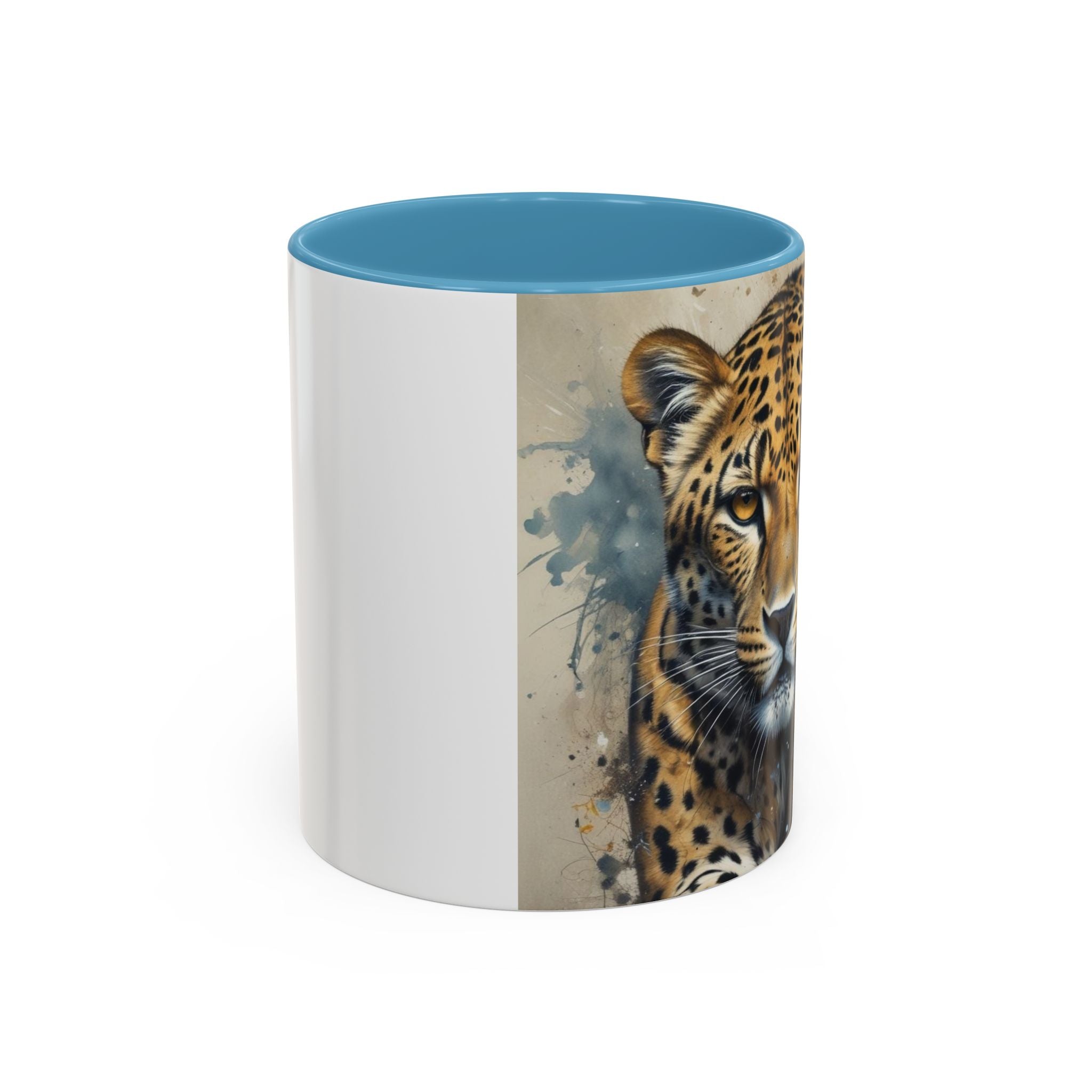 Cheetah Accent Coffee Mug — Wildlife Art Ceramic Tea Cup (11/15oz)