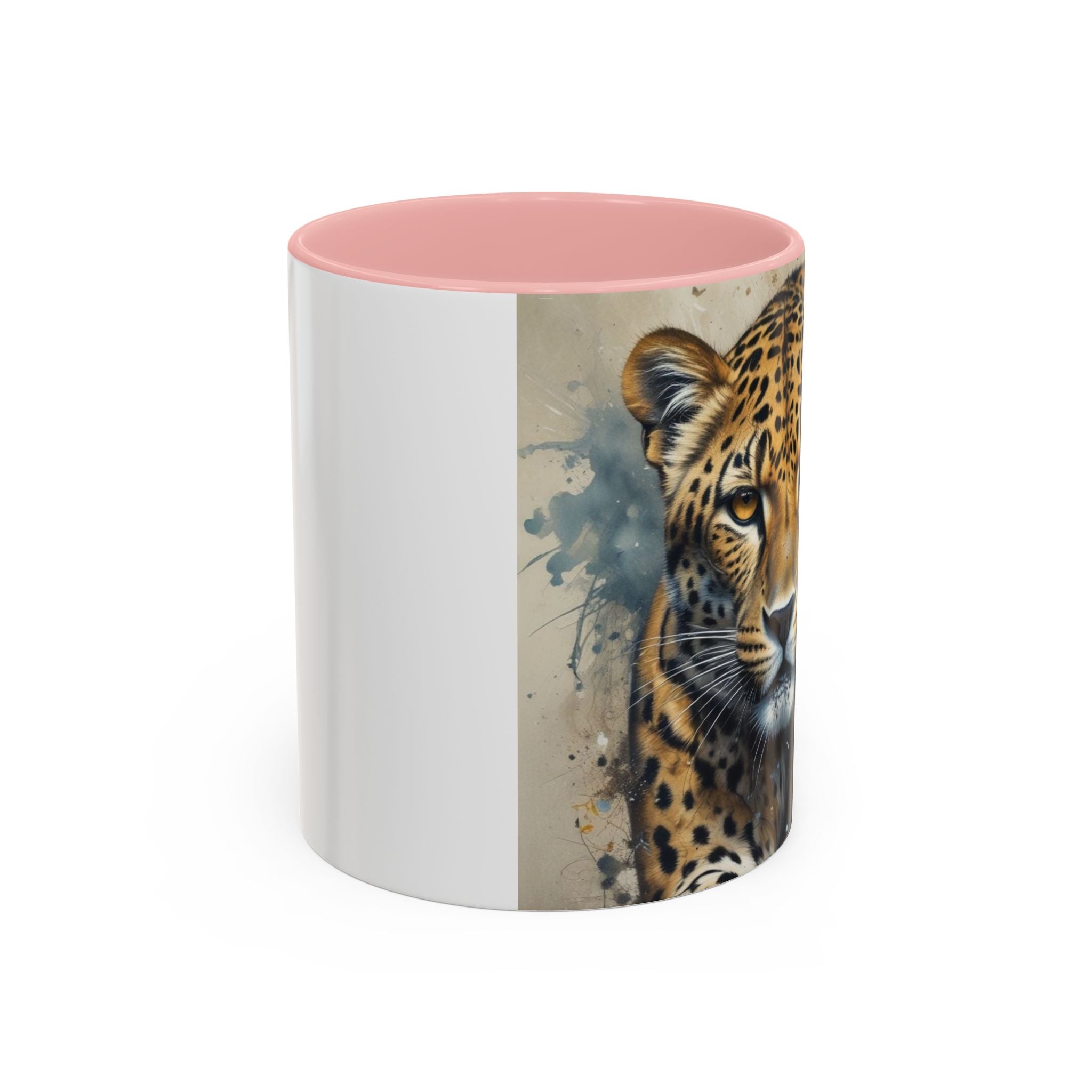 Cheetah Accent Coffee Mug — Wildlife Art Ceramic Tea Cup (11/15oz)