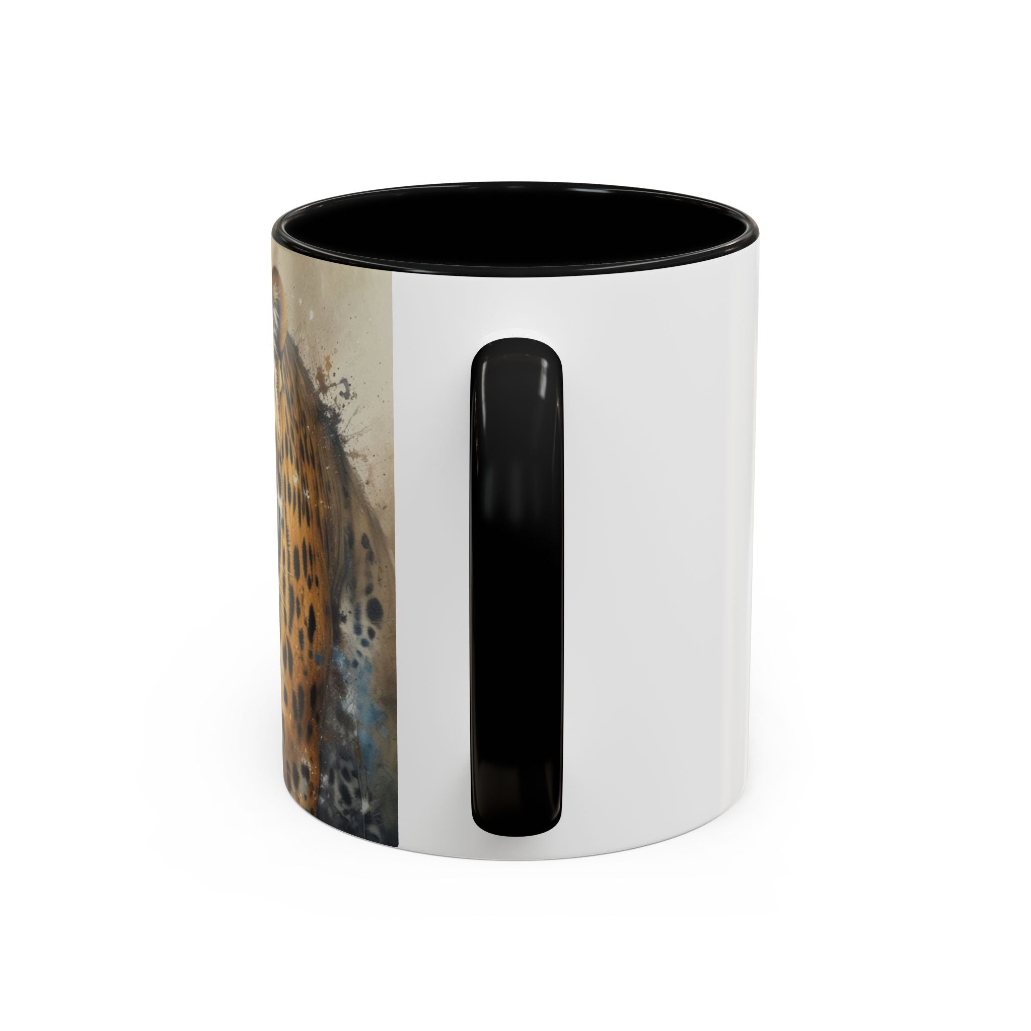Cheetah Accent Coffee Mug — Wildlife Art Ceramic Tea Cup (11/15oz)