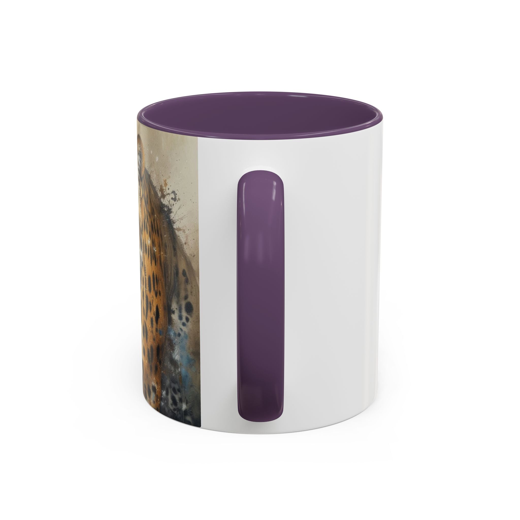 Cheetah Accent Coffee Mug — Wildlife Art Ceramic Tea Cup (11/15oz)