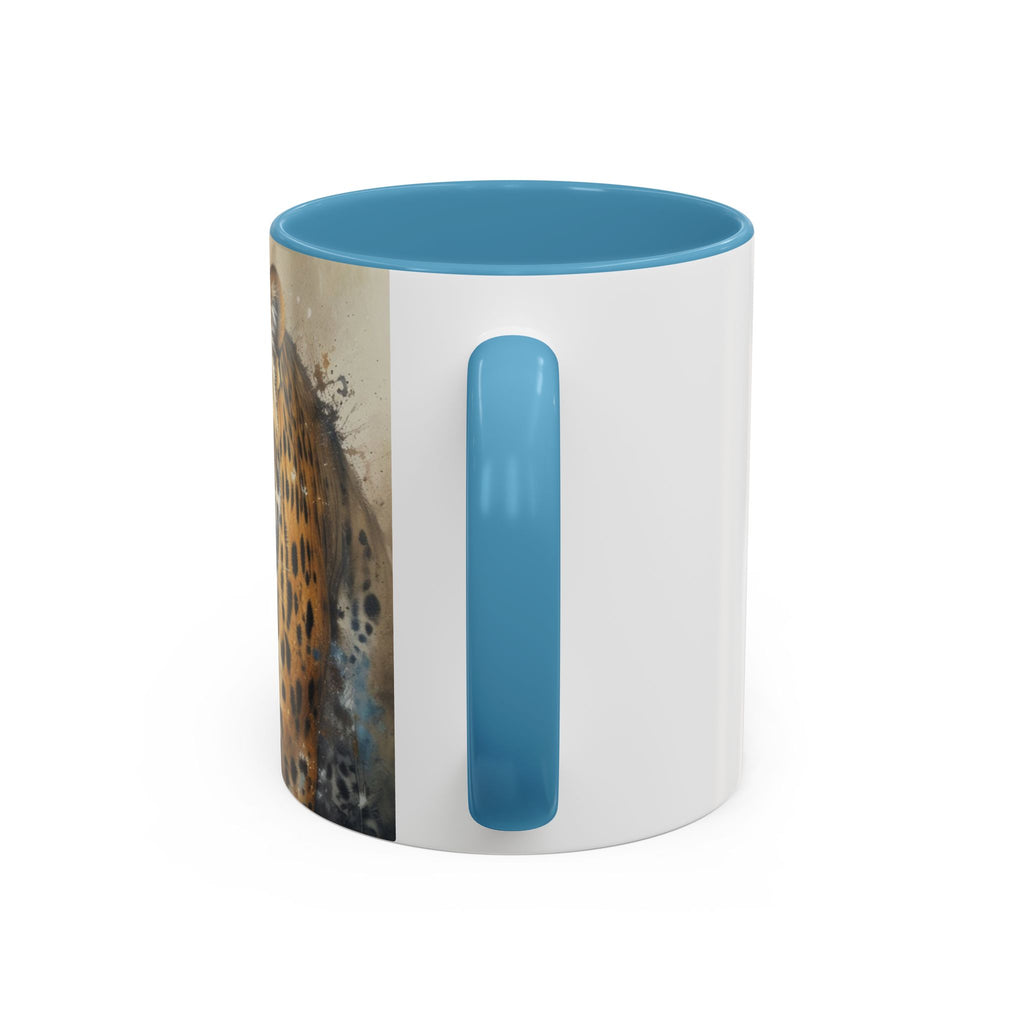 Cheetah Accent Coffee Mug — Wildlife Art Ceramic Tea Cup (11/15oz)
