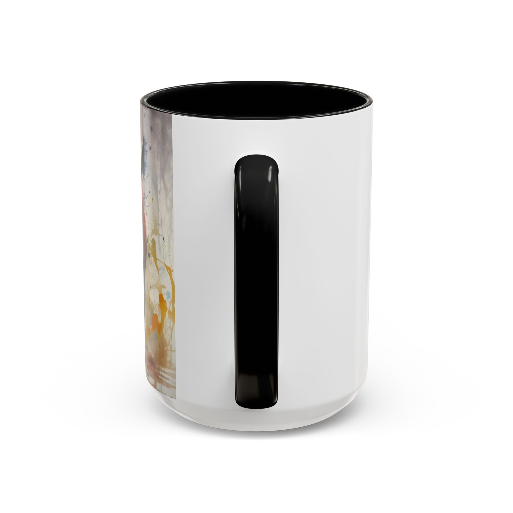 Rhino Watercolor Accent Coffee Mug — Colorful Wildlife Art 11/15oz