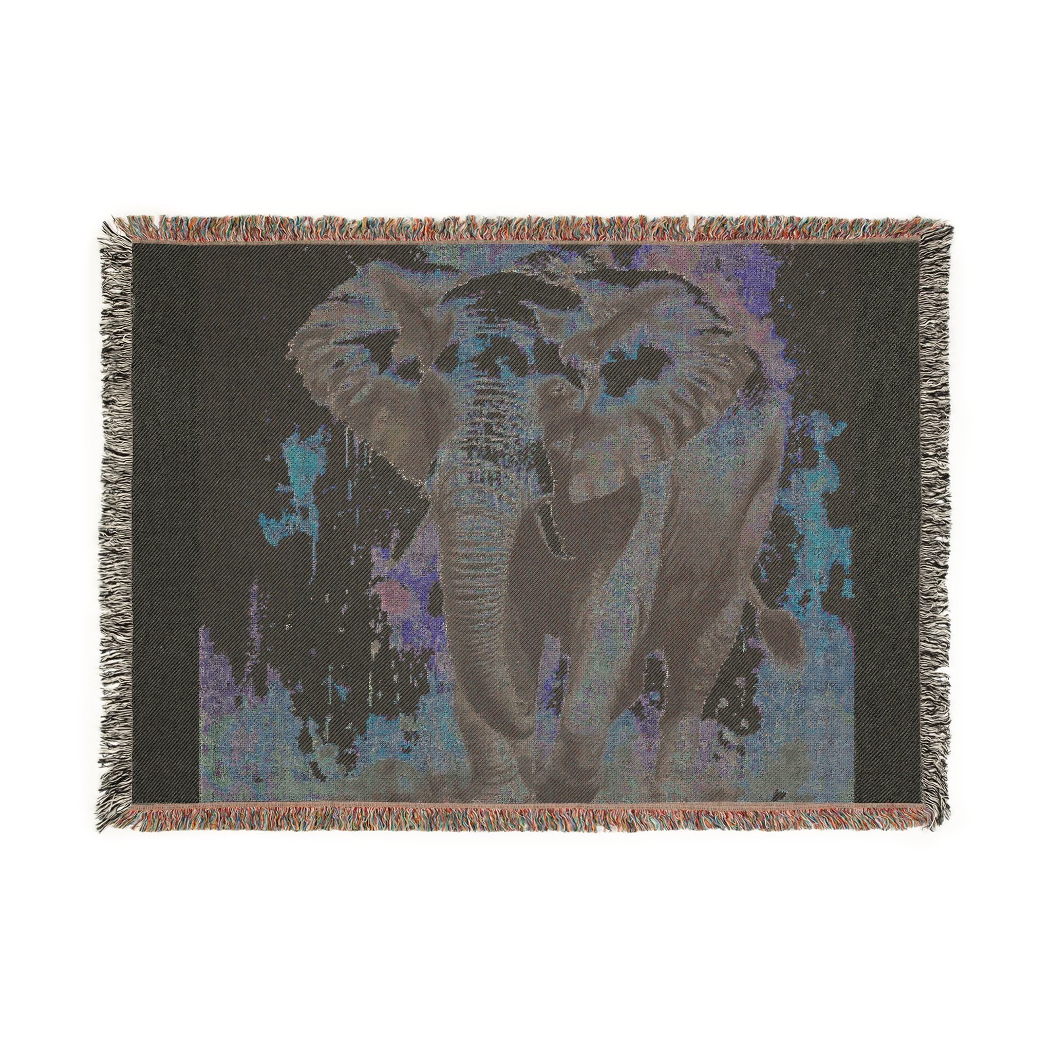 Elephant Bull Woven Blanket