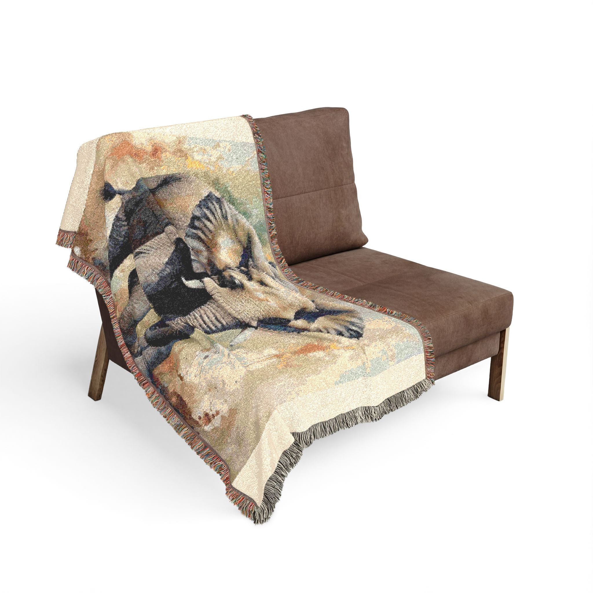 Elephant Bull Woven Blanket