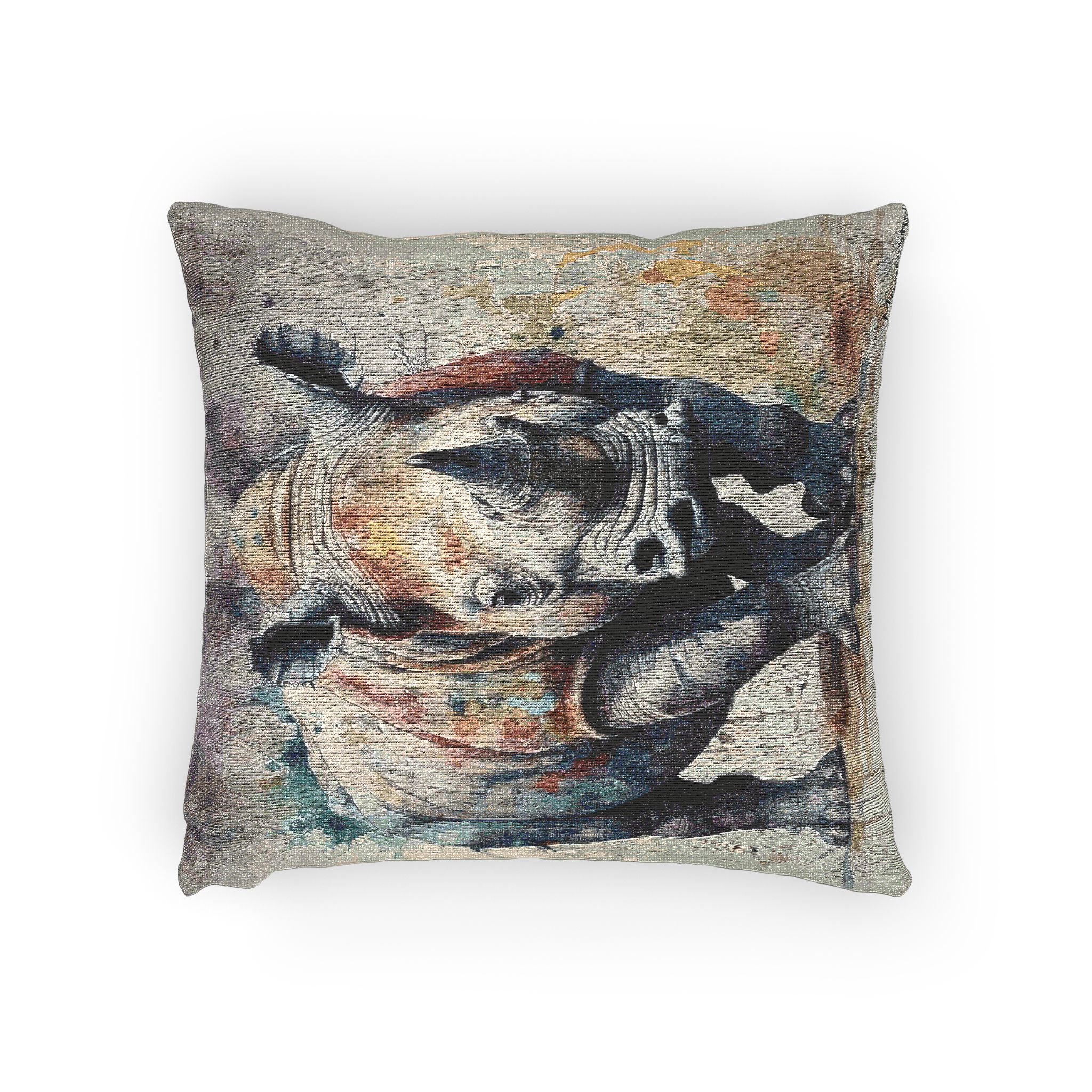 Woven Pillow — Rhino Tapestry Throw Pillow