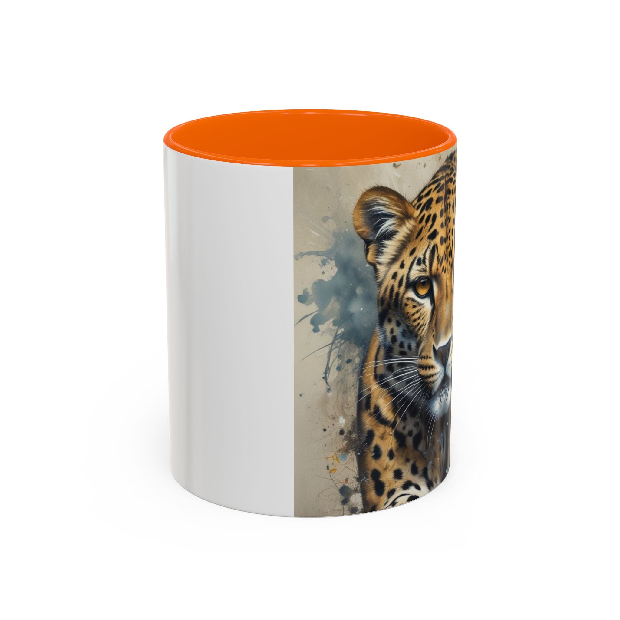 Cheetah Accent Coffee Mug — Wildlife Art Ceramic Tea Cup (11/15oz)