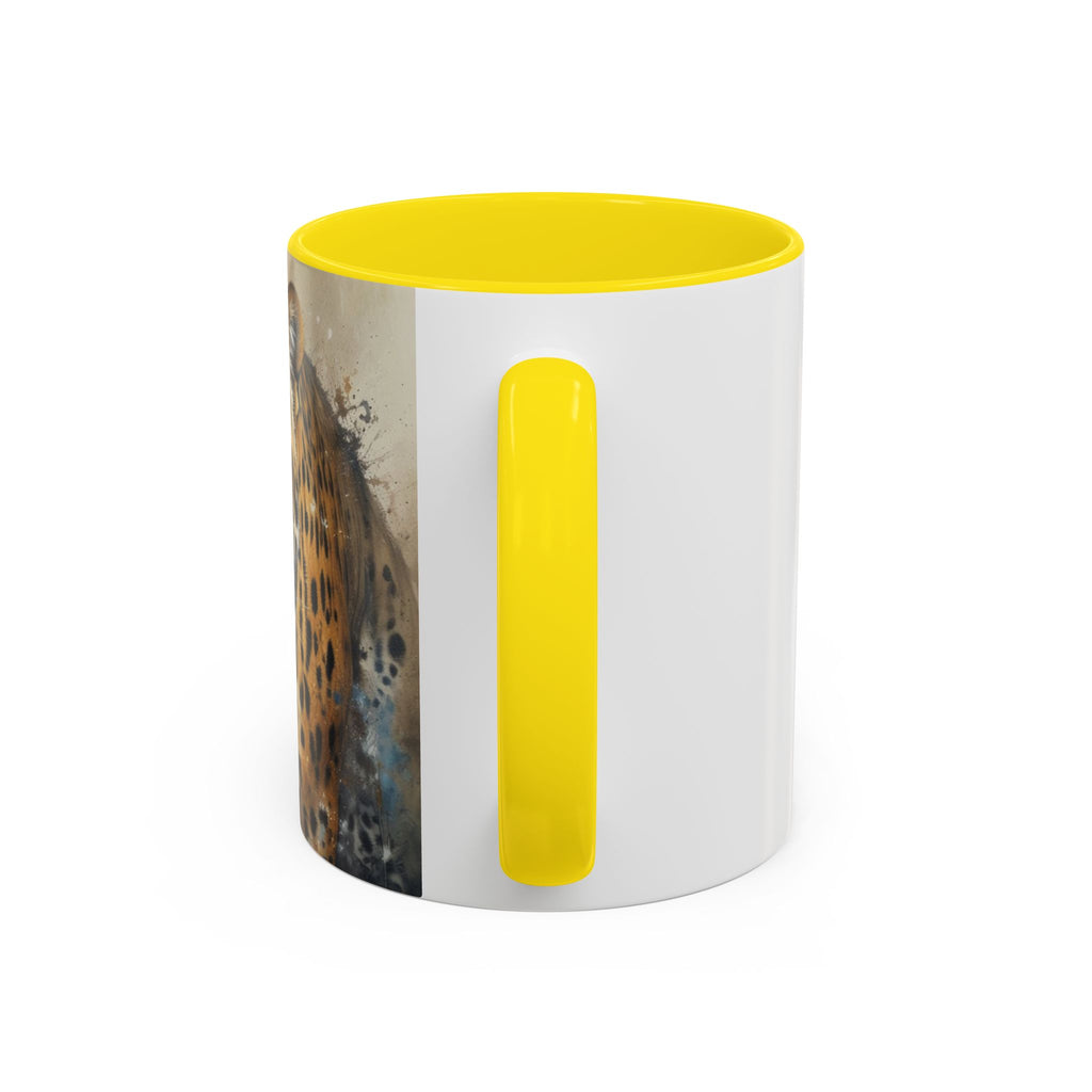 Cheetah Accent Coffee Mug — Wildlife Art Ceramic Tea Cup (11/15oz)