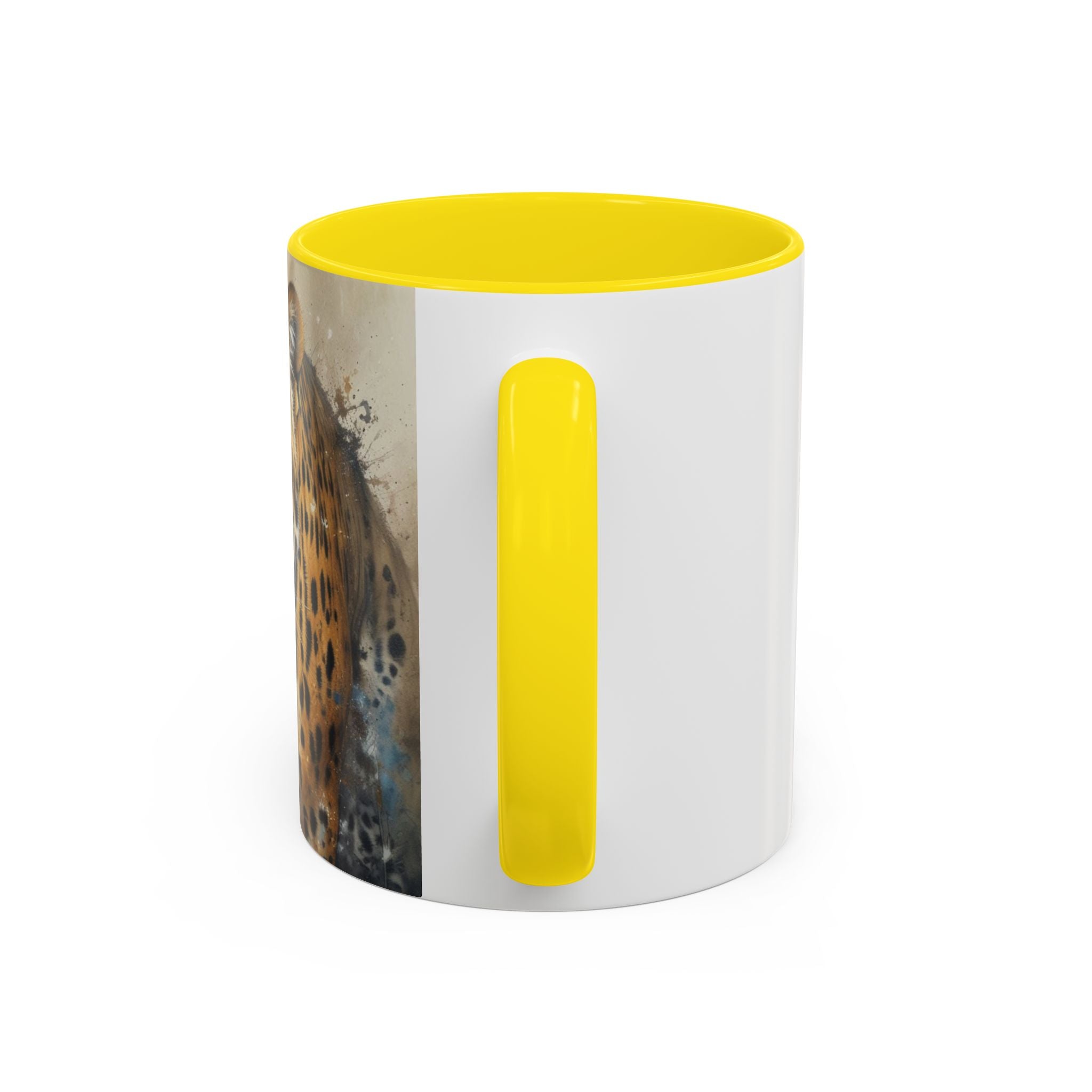 Cheetah Accent Coffee Mug — Wildlife Art Ceramic Tea Cup (11/15oz)